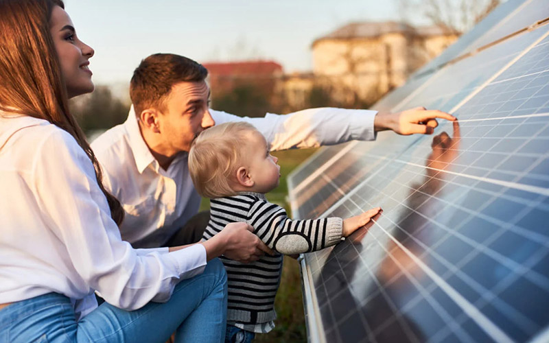 solar panel for family homes